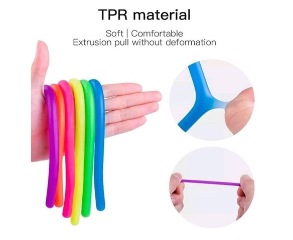 20Pcs Stress Relief Toy Decompression Artifacts Soft Noodles - Click Image to Close