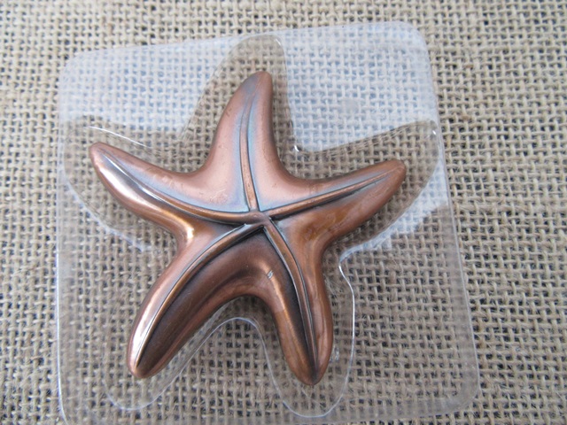 4Pcs Metal Fake Starfish Sea Star DIY Craft Wedding Favor - Click Image to Close