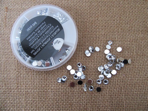 6Packets X 840Pcs Clear Flatback Rhinestones Retail Package - Click Image to Close