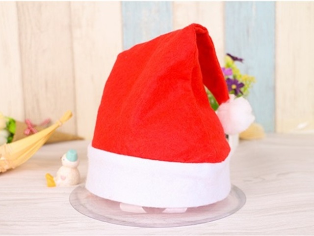 12Pcs Merry Christmas Xmas Red Santa Claus Hat Cap - Click Image to Close