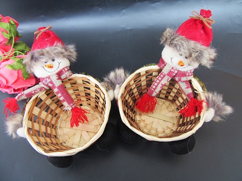 4X Clown Candy Bamboo Basket Treat Storage - Click Image to Close