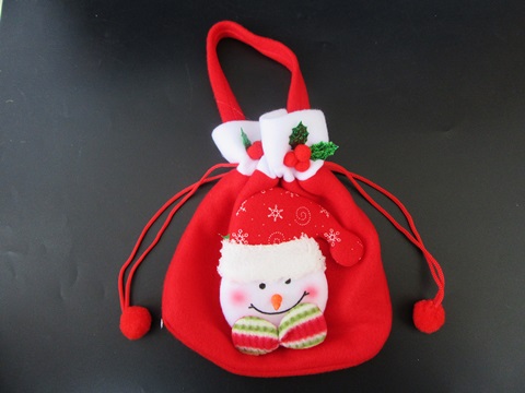 12X Christmas Snowman Candy Bag Drawstring Pouch Gift Bag - Click Image to Close