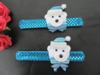 12Pcs Blue Bearhead Magic Ruler Slap Band Bracelets 12Pcs Blue Bearhead Magic Ruler Slap Band Bracelets