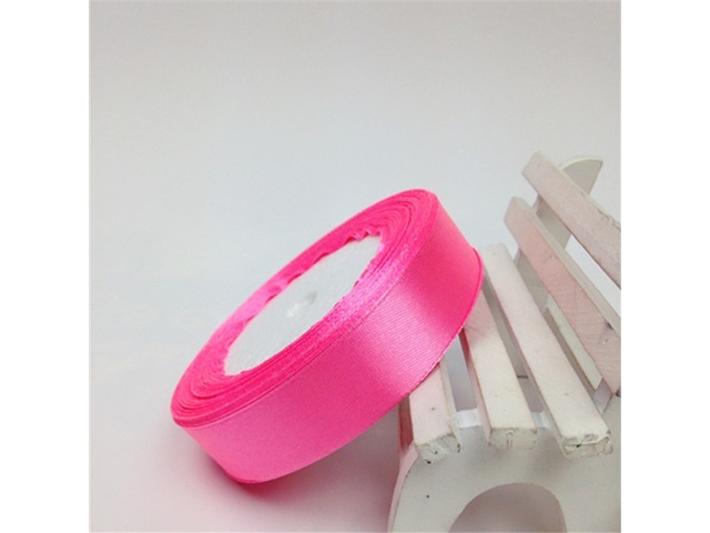 10Rolls X 25Yards Fushia Satin Ribbon 12mm Wide - Click Image to Close