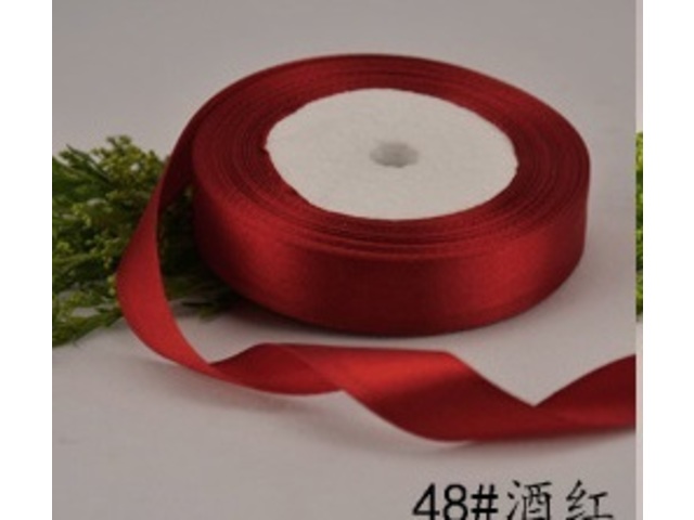 10Rolls X 25Yards Wine Red Satin Ribbon 12mm Wide - Click Image to Close