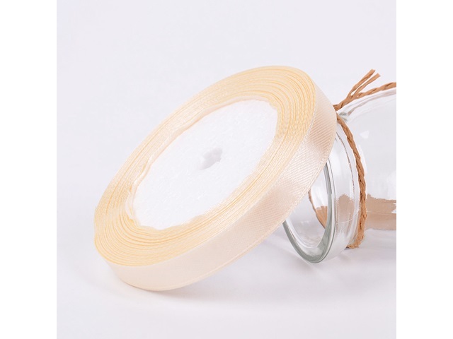 5Rolls X 25Yards Ivory Satin Ribbon 25mm
