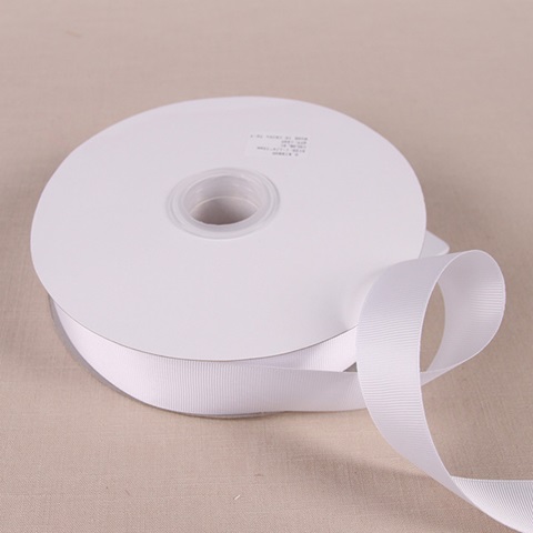 1Roll X 100Yards White Grosgrain Ribbon 25mm - Click Image to Close