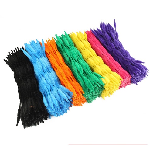 500Pcs Chenille Stems Craft Pipecleaners 300mm Long Mixed Color - Click Image to Close