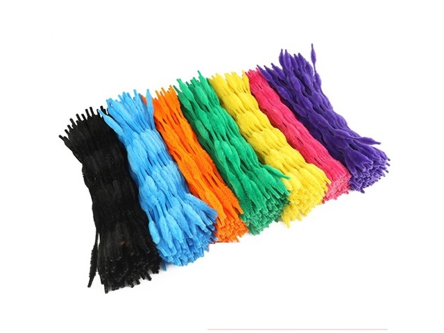 500Pcs Chenille Stems Craft Pipecleaners 300mm Long Mixed Color - Click Image to Close