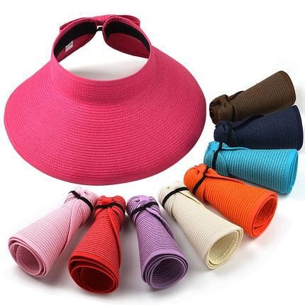 6Pcs Fashion Foldable Big Wide Brim Roll Up Sunhat Beach Hat - Click Image to Close