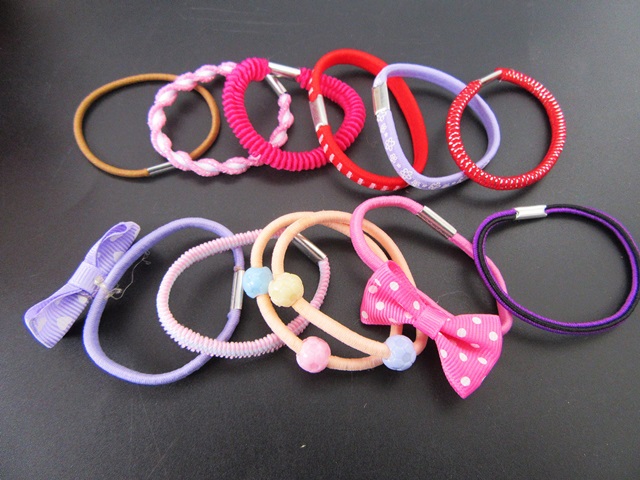200Pcs Elastic Hair Band Ponytail Holders Hair Tie Wholesale - Click Image to Close