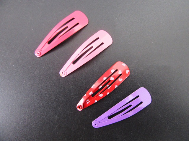 200Pcs Loose Teardrop Hair Clips Barrette Mixed Wholesale - Click Image to Close