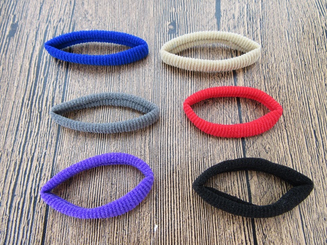 6Sheets X 18Pcs Elastic Hair Band Ponytail Holders Hair Tie Mixe