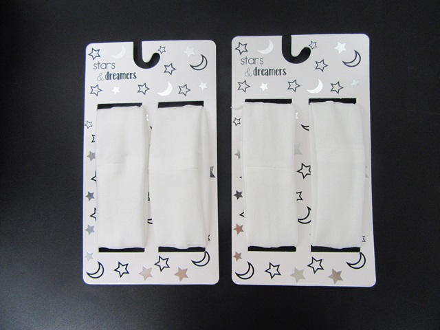12Sheets X 2Pcs Elastic Wide Head Band White Color For Kids - Click Image to Close