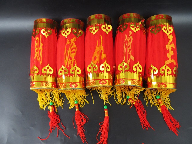 5Pcs Red Decorative Chinese Palace Lanterns Tassels 18cm - Click Image to Close