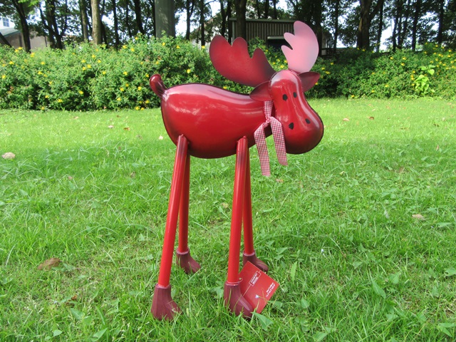 1X Country Moose Deer Garden Statue Sculpture Ornament Animal - Click Image to Close