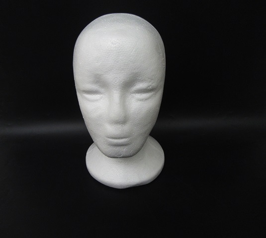 1Pc New White Female Foam Mannequin Head 27cm High - Click Image to Close