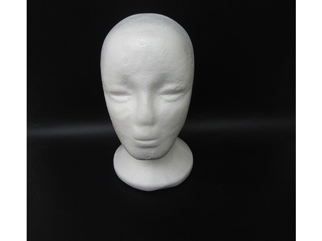 1Pc New White Female Foam Mannequin Head 27cm High