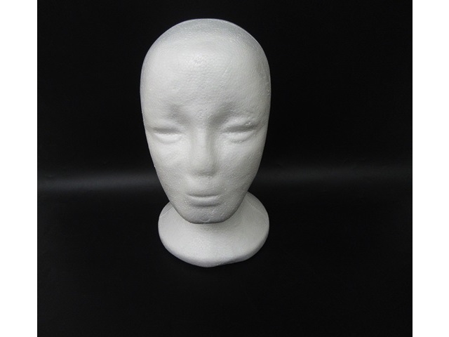 1Pc New White Female Foam Mannequin Head 27cm High - Click Image to Close