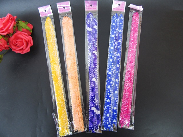 200Pcs Gift Wrapping Ribbons Flower Bands 35x1.7cm Assorted - Click Image to Close