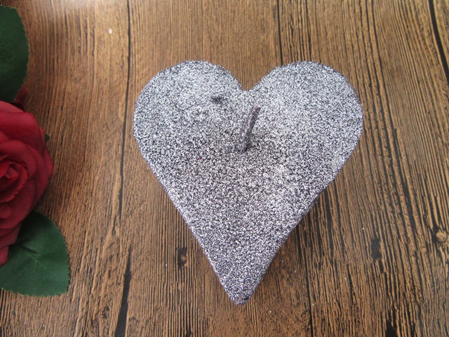 8Pcs Silvery Grey Heart Shaped Candles Romantic Wedding Party - Click Image to Close