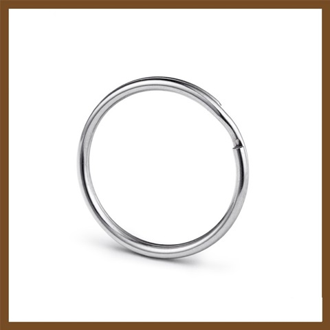 100 Nickel Plated Flat Split Ring Split Key Rings 38mm - Click Image to Close
