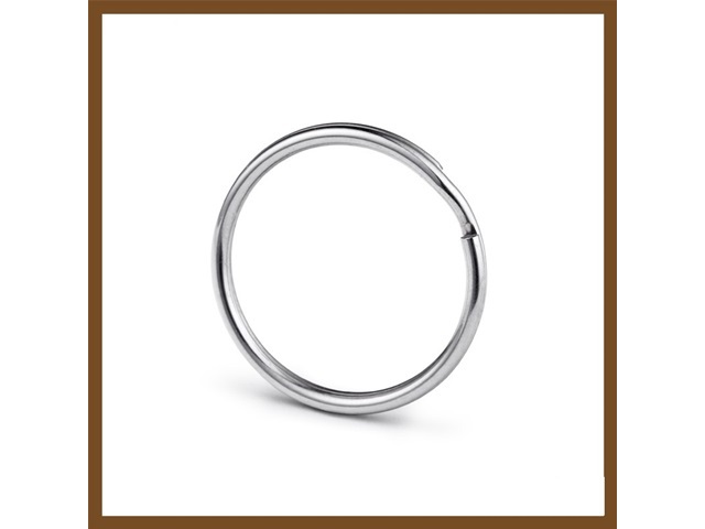 100 Nickel Plated Flat Split Ring Split Key Rings 38mm
