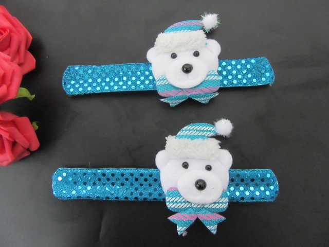 12Pcs Blue Bearhead Magic Ruler Slap Band Bracelets 12Pcs Blue Bearhead Magic Ruler Slap Band Bracelets