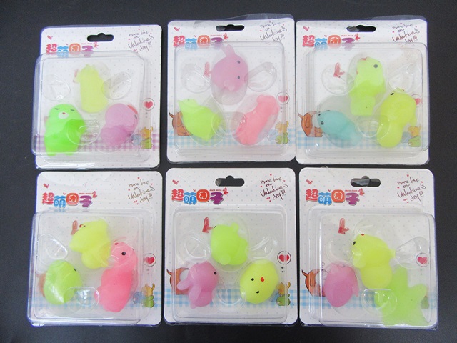 12Sheets X 3Pcs Hand Squeeze Squishy Animal Healing Stress Relie - Click Image to Close