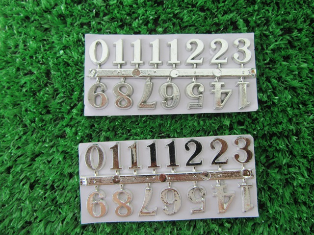 20Set X 15Pcs Self Adhensive Silver Arabic Clock Repair Numbers - Click Image to Close