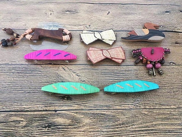 12Pcs Handmade Wooden Hair Clips Barrettes Assorted 12Pcs Handmade Wooden Hair Clips Barrettes Assorted