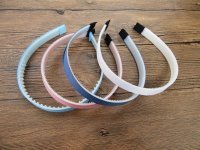 20Pcs Plastic Headbands Hair Band Hair Hoop with Cover Hair Base