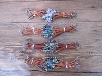 6bundle x 20pcs Leather Unfinished Bracelets with Rock Stone Chi