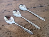 3Pcs Long Handled Stainless Steel Tableware Spoon 18.5cm