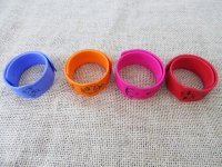 12X Silicone Magic Ruler Slap Band Bracelets Mixed Color