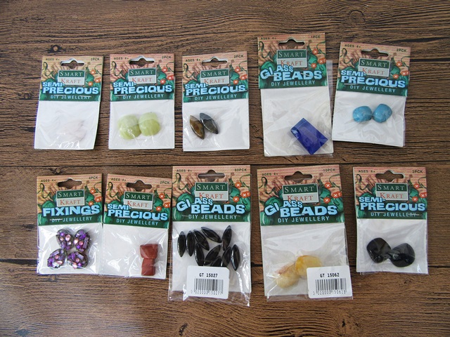 10Packets Glass & Wooden Beads Jewellery Finding Assorted - Click Image to Close