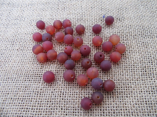 300Pcs Round Red Frosted Gemstone Beads 10mm 300Pcs Round Red Frosted Gemstone Beads 10mm