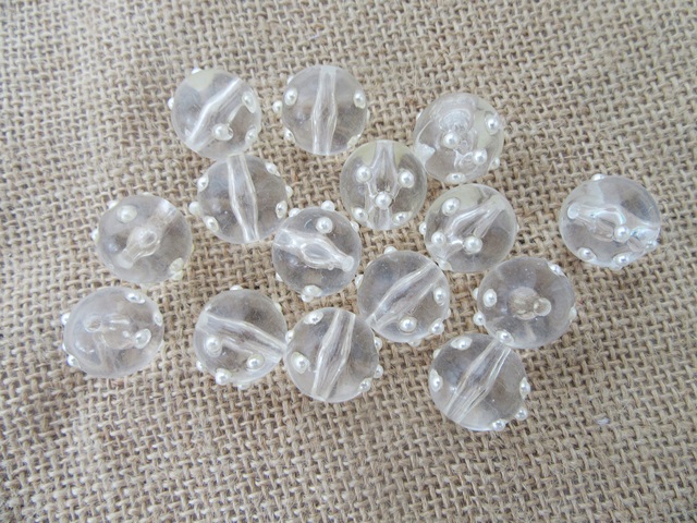 100Pcs Clear Plastic Round Beads 20mm Dia. 100Pcs Clear Plastic Round Beads 20mm Dia.