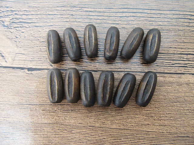 200Pcs New Black Wooden Beads 27x13mm - Click Image to Close