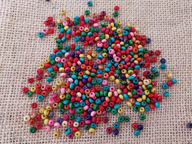 320Pcs Round Wooden Loose Beads for Jewelry Making DIY Craft 4mm 320Pcs Round Wooden Loose Beads for Jewelry Making DIY Craft 4mm