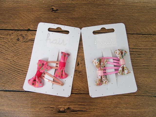 12sheet x 2pcs Hairpin BB Snap Hair Clip with Bowknot Assorted - Click Image to Close