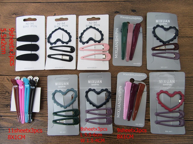 37Sheet New Hair Clips BB Snap Horn Clip Assorted Retail Package 37Sheet New Hair Clips BB Snap Horn Clip Assorted Retail Package