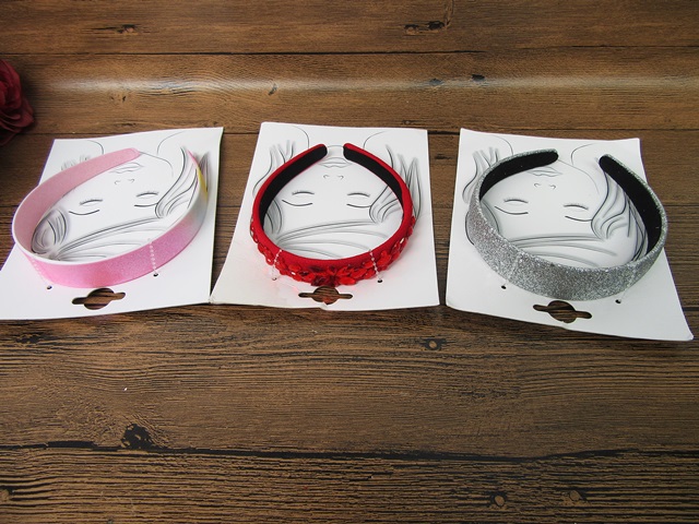 6Pcs Plastic Headbands Hair Band Hair Hoop 24mm Wide Retail Pack - Click Image to Close
