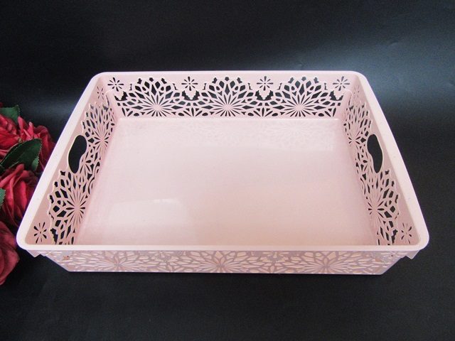 3Pcs Floral Pattern Storage Basket Bin Tubs Organizer Drawer 35x - Click Image to Close