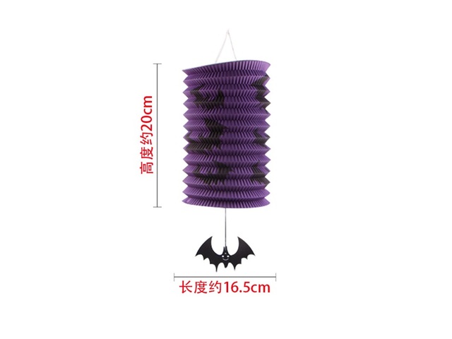 10Pcs Purple Halloween Party Decor Paper Bat Lantern 20x16cm 10Pcs Purple Halloween Party Decor Paper Bat Lantern 20x16cm