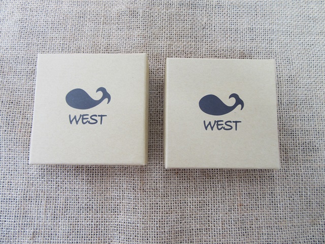 12Pcs Kraft Necklace Earring Ring Jewelry Gift Box 9x9x3cm