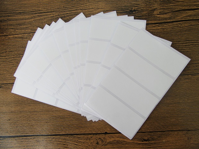 5Packets X 50Pcs Blank Self Adhesive Paper Label Stickers Home - Click Image to Close