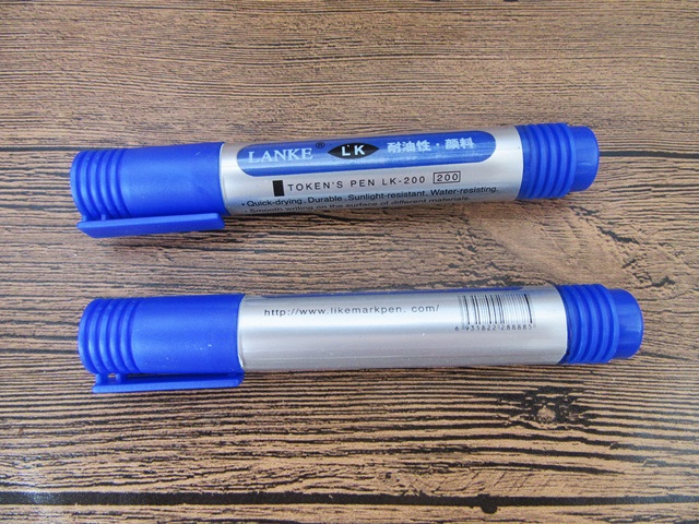 10Pkts x 10Pcs Blue Permanent Marker Mark Pens Wholesale - Click Image to Close