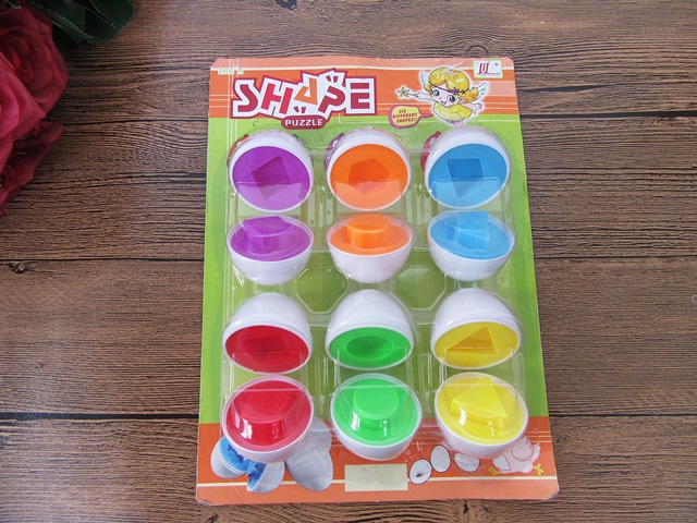 4Sheet x 6Sets Egg Learning Education Toys Shape Wise Puzzle Toy - Click Image to Close