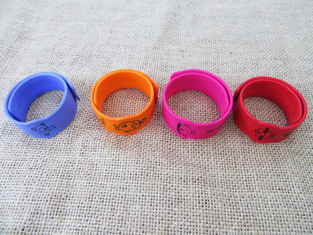 12X Silicone Magic Ruler Slap Band Bracelets Mixed Color 12X Silicone Magic Ruler Slap Band Bracelets Mixed Color